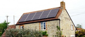 home with solar panels